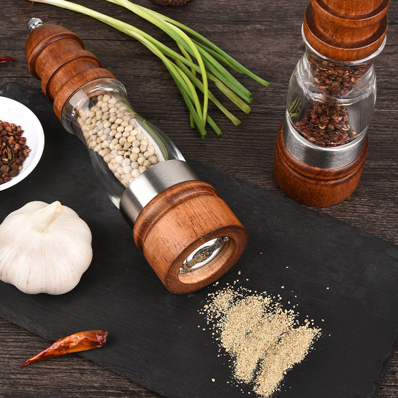 Elegant Wooden Salt & Pepper Mill Set