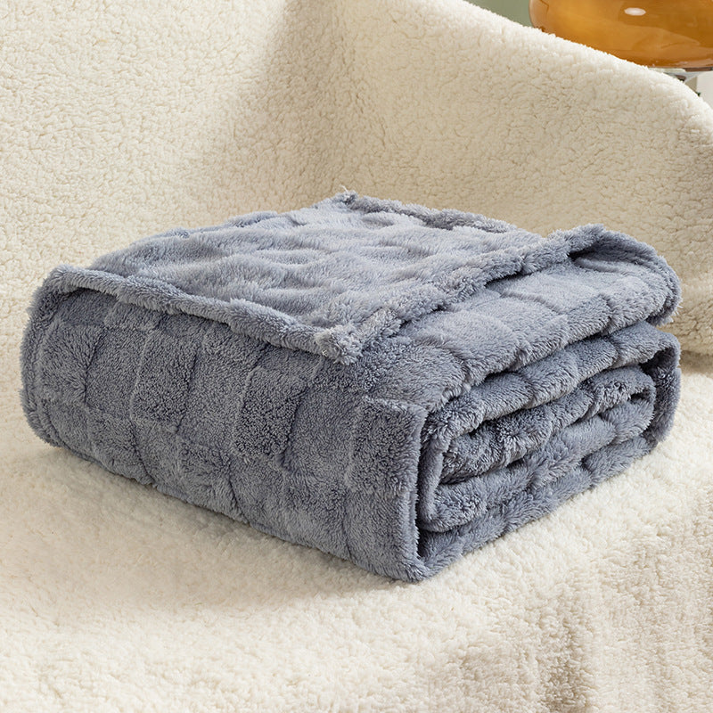 Nordic Mini Plush Throw – Soft Decorative Blanket