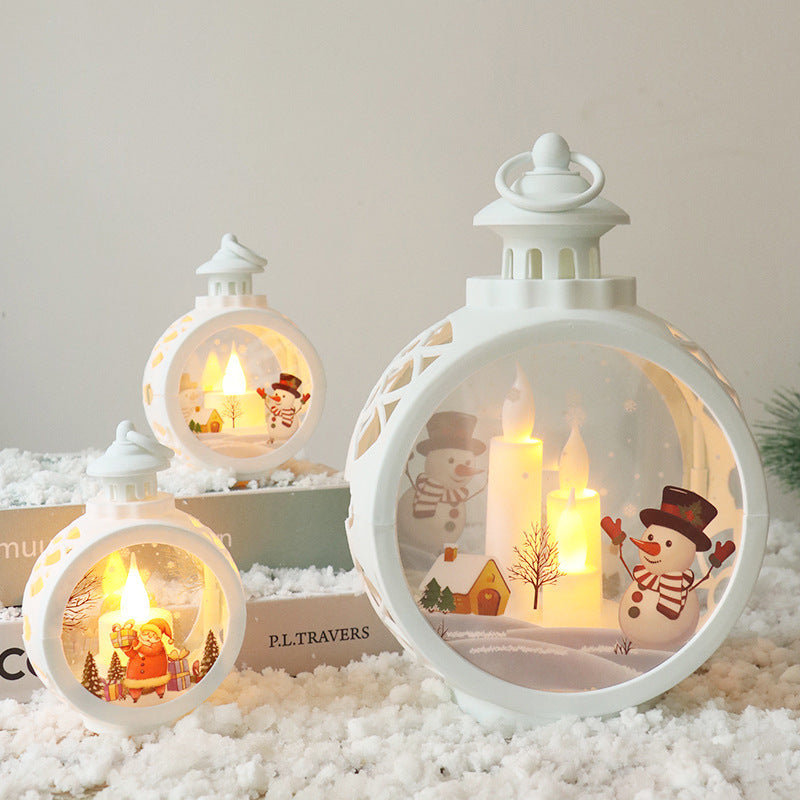 Cozy Christmas Lantern – Snowman & Santa Edition
