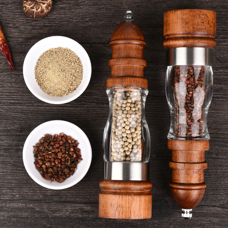 Elegant Wooden Salt & Pepper Mill Set