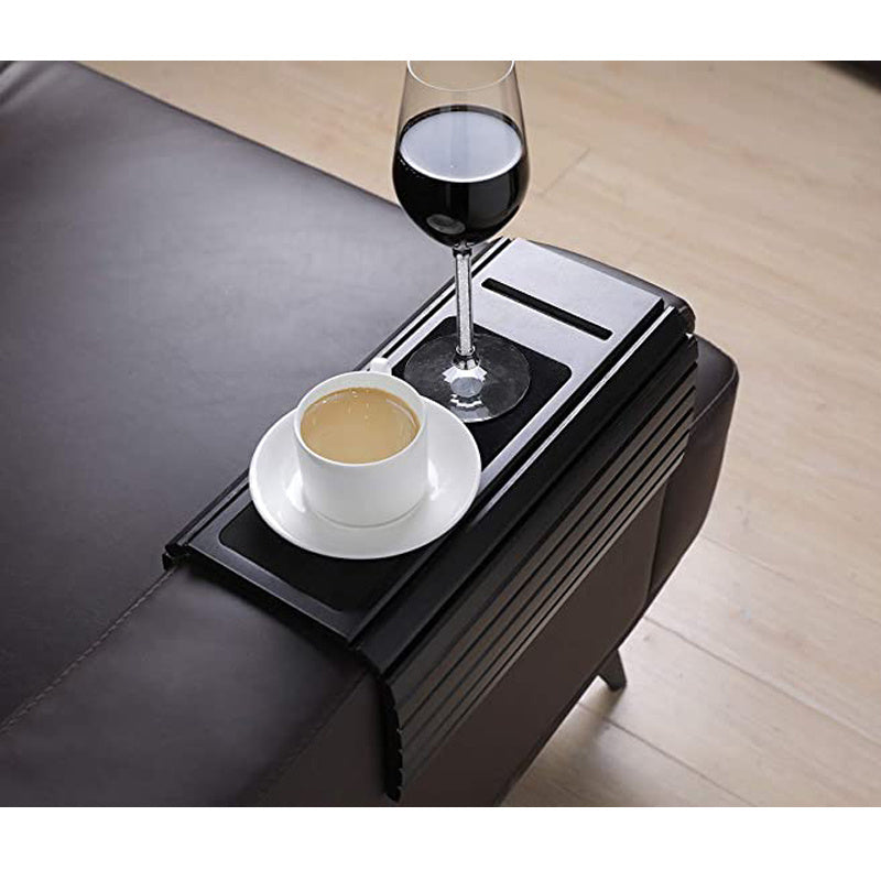 Dark Walnut Sofa Tray – Elegant Edition