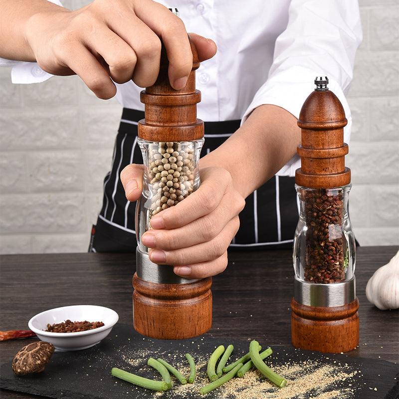 Elegant Wooden Salt & Pepper Mill Set