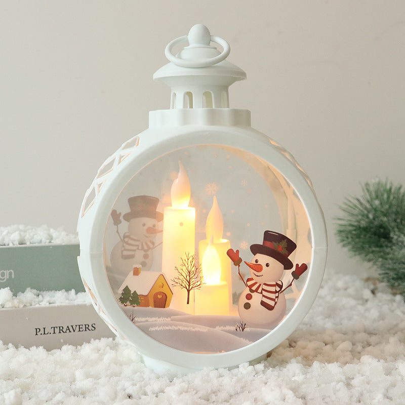 Cozy Christmas Lantern – Snowman & Santa Edition