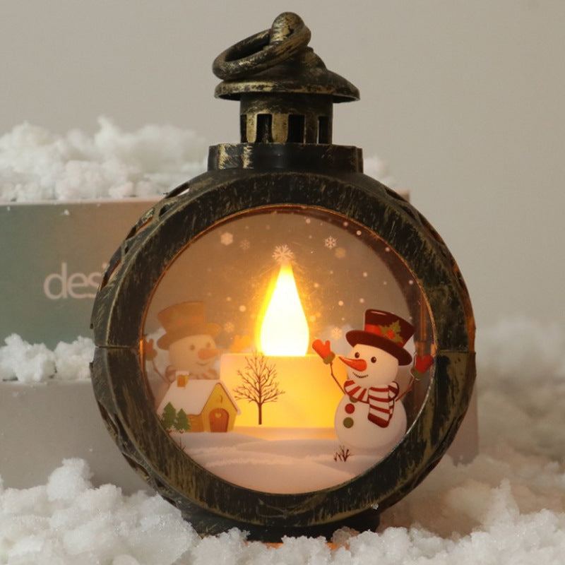 Cozy Christmas Lantern – Snowman & Santa Edition