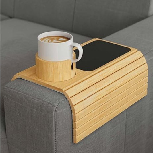 Bamboo Sofa Tray – Cozy Edition