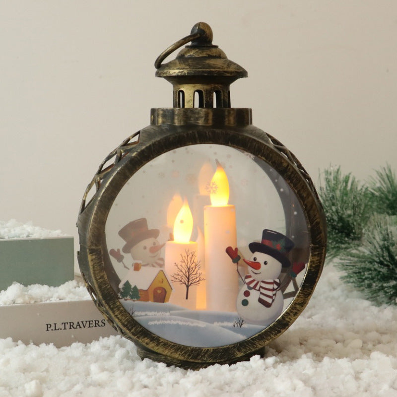 Cozy Christmas Lantern – Snowman & Santa Edition